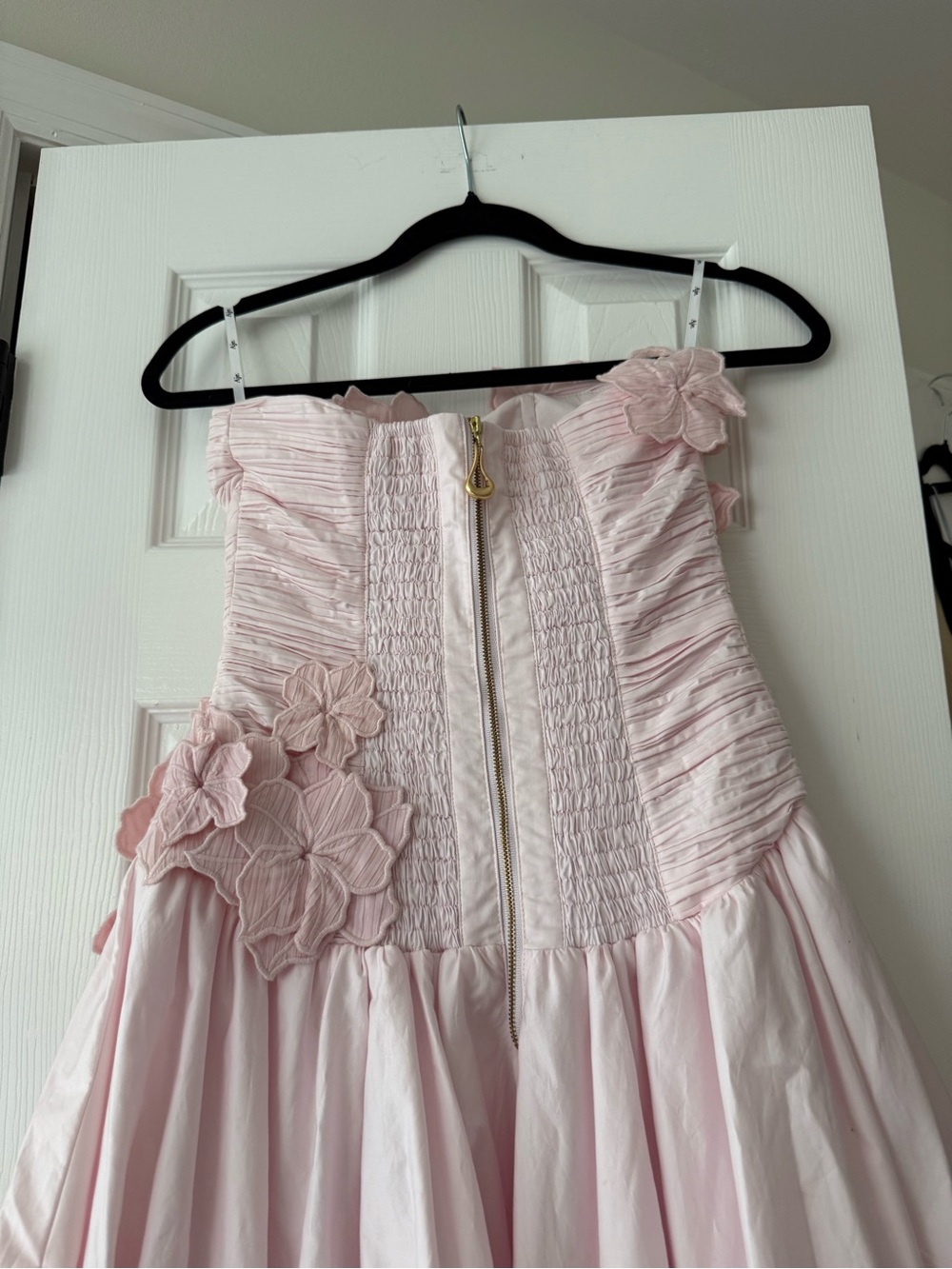 Aje Splendour Embroidered Floral Detail Strapless Gown Pastel Pink NEW with tags - Picture 7 of 14